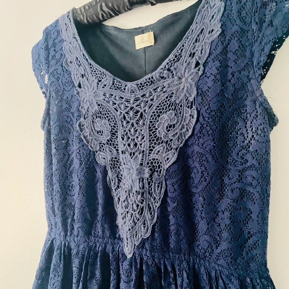 Mismash Midnight Blue Crochet Summer Dress - Picture 6 of 11